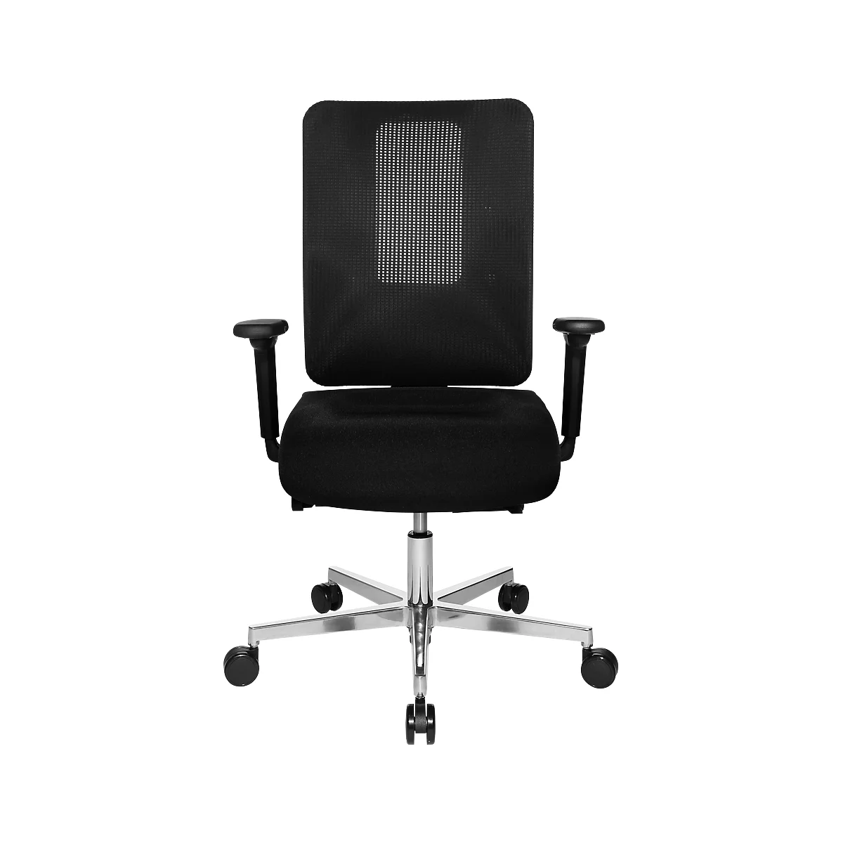 Topstar Bürostuhl SITNESS OPEN X, mit Armlehnen, 3D-Synchronmechanik, Muldensitz, Netzrücken, schwarz/alusilber