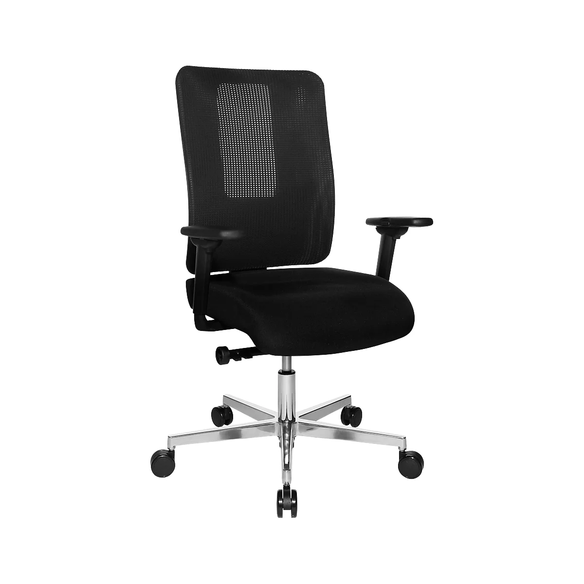Topstar Bürostuhl SITNESS OPEN X, mit Armlehnen, 3D-Synchronmechanik, Muldensitz, Netzrücken, schwarz/alusilber