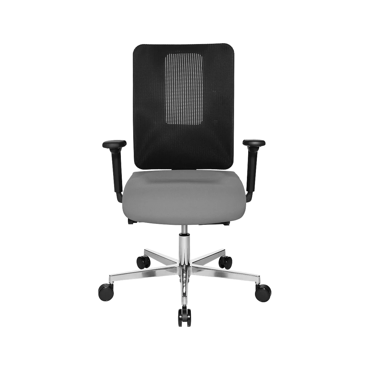 Topstar Bürostuhl SITNESS OPEN X, mit Armlehnen, 3D-Synchronmechanik, Muldensitz, Netzrücken, schwarz/grau/alusilber