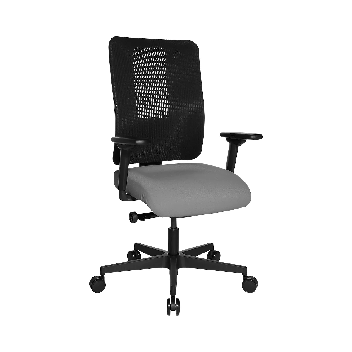 Topstar Bürostuhl SITNESS OPEN X, mit Armlehnen, 3D-Synchronmechanik, Muldensitz, Netzrücken, schwarz/grau/alusilber