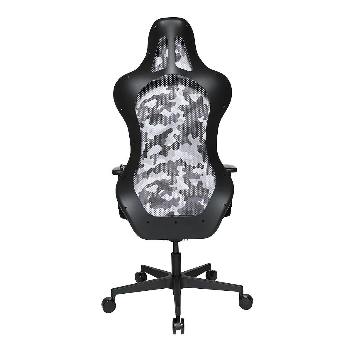 Topstar Bürostuhl Sitness RS Sport Camouflage, mit Armlehnen, 3D-Synchronmechanik, Muldensitz, Kopfstütze, grauweiß/schwarz
