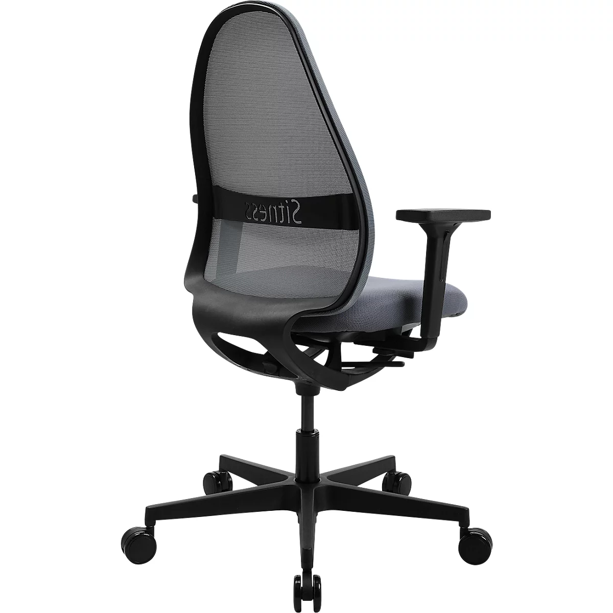 Topstar Bürostuhl Soft Sitness Art, Auto-Synchronmechanik, mit Armlehnen, Netzrückenlehne, Spezial-Muldensitz, grau