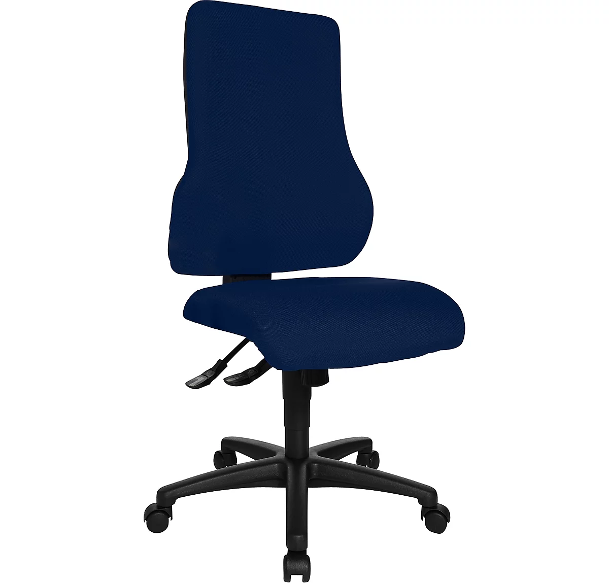 Topstar Bürostuhl TOP POINT, Synchronmechanik, ohne Armlehnen, hohe ergonomische Rückenlehne, blau