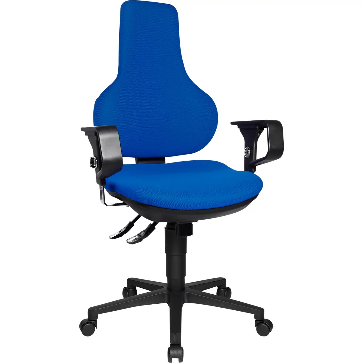 Topstar bureaustoel ERGO POINT, synchroonmechanisme, zonder armleuningen, speciale ergonomisch gevormde wervelsteun, blauw