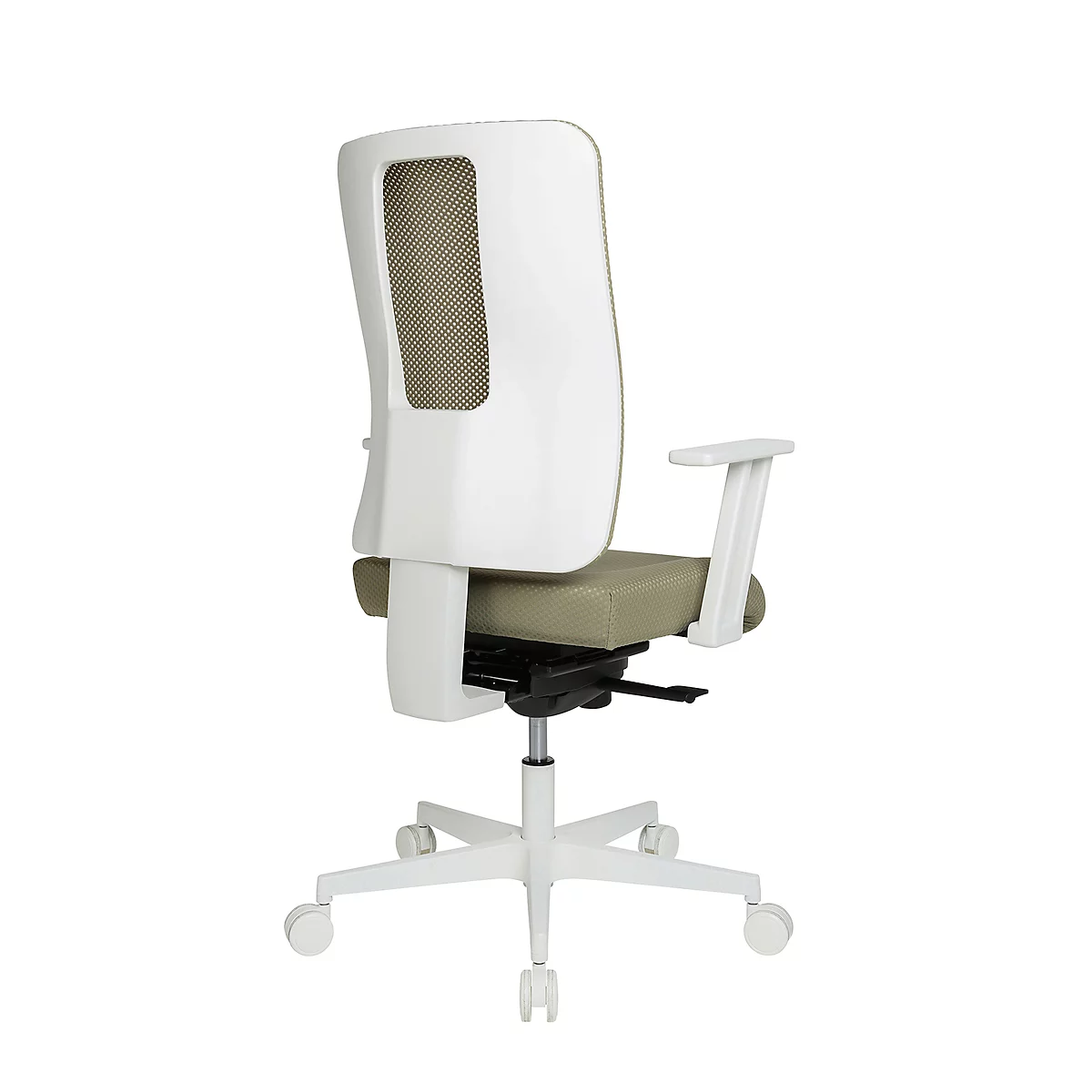 Topstar bureaustoel Sitness Life 50, met armleuningen, 3D-synchroonmechanisme, holle zit, netrugleuning, alluviaal/wit