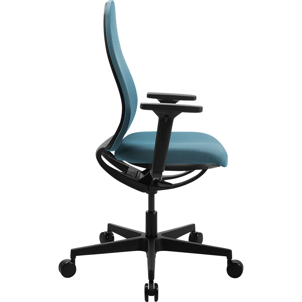Topstar bureaustoel Soft Sitness Art, auto-synchroon mechanisme, met armleuningen, netrugleuning, speciale voorgevormde zitting, blauw