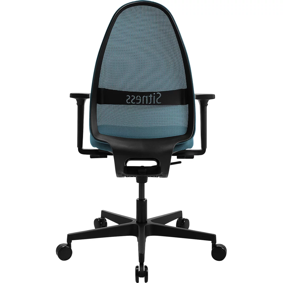 Topstar bureaustoel Soft Sitness Art, auto-synchroon mechanisme, met armleuningen, netrugleuning, speciale voorgevormde zitting, blauw