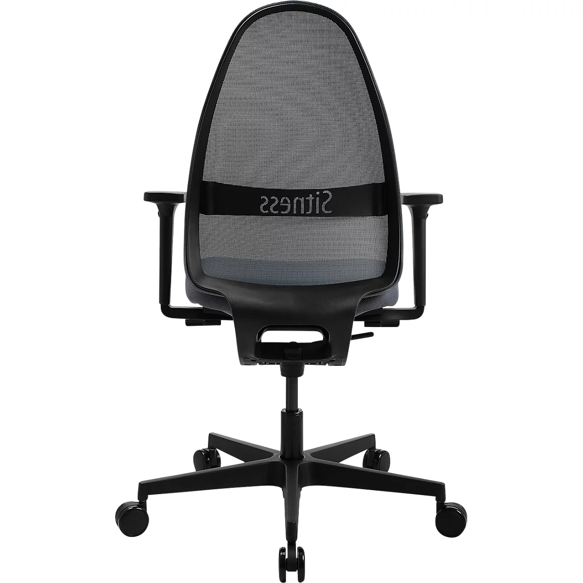 Topstar bureaustoel Soft Sitness Art, auto-synchroon mechanisme, met armleuningen, netrugleuning, speciale voorgevormde zitting, grijs