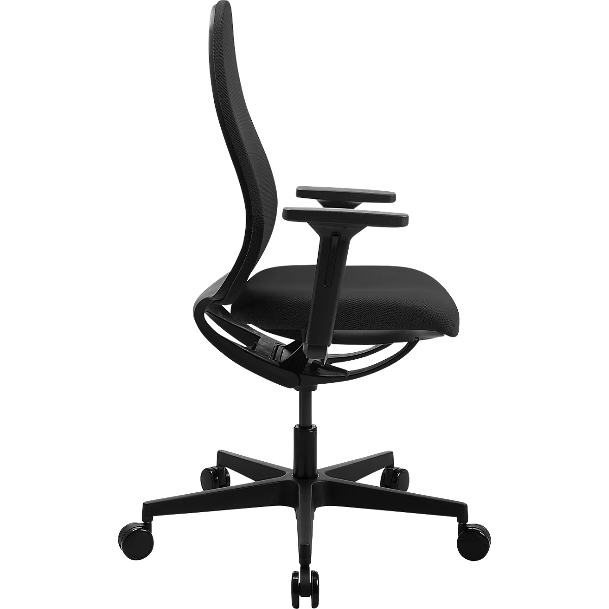Topstar bureaustoel Soft Sitness Art, auto-synchroon mechanisme, met armleuningen, netrugleuning, speciale voorgevormde zitting, zwart