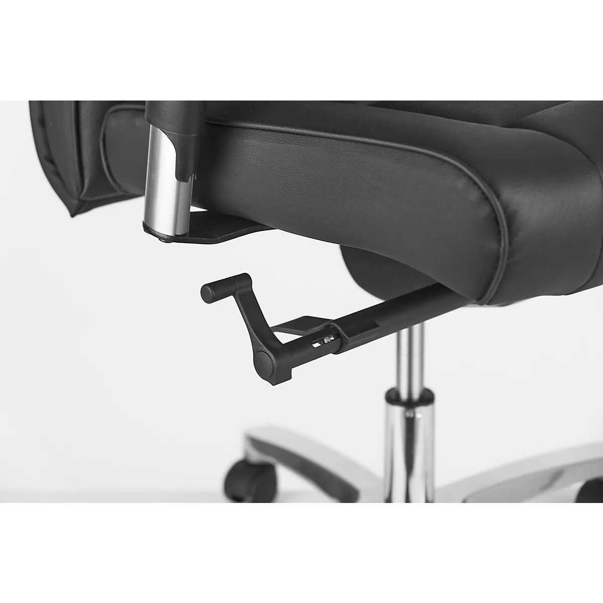 Topstar Chefsessel Sitness Director, mit Armlehnen, 3D-Synchronmechanik, Flachsitz, Echtleder, schwarz