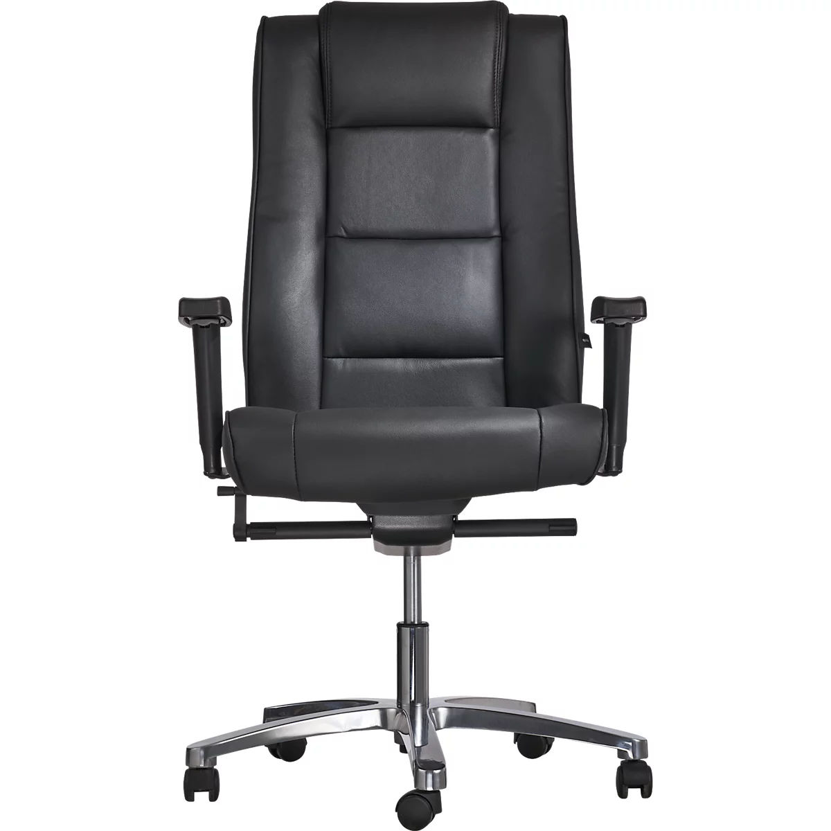 Topstar Chefsessel Sitness Director, mit Armlehnen, 3D-Synchronmechanik, Flachsitz, Echtleder, schwarz