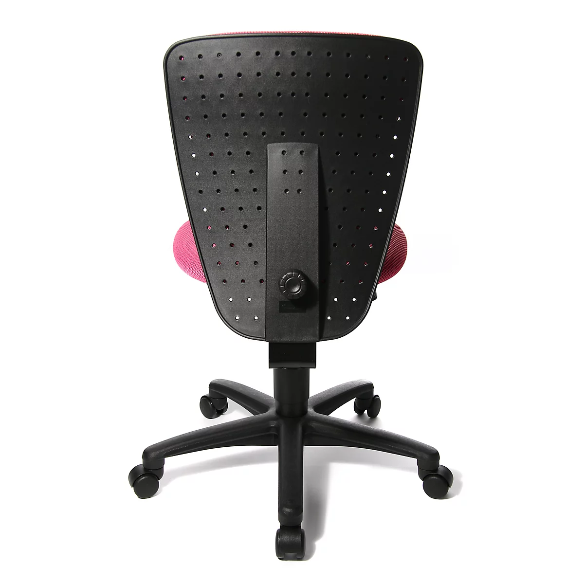 Topstar High S'cool kinderdraaifauteuil, zonder armleuningen, doorlopende zitting, 3D mesh rugleuning, roze/zwart