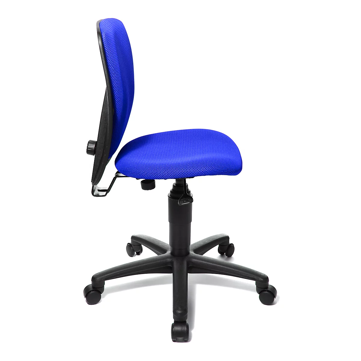Topstar High S'cool kinderdraaifauteuil, zonder armleuningen, voorgevormde zitting, 3D-gaasrugleuning, blauw/zwart