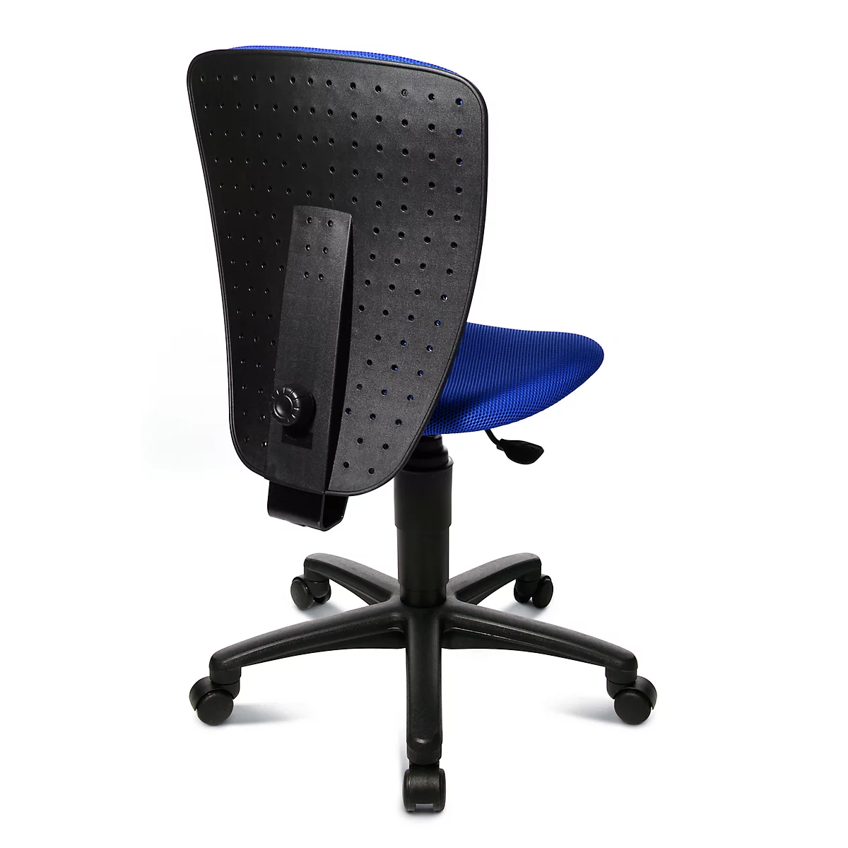 Topstar High S'cool kinderdraaifauteuil, zonder armleuningen, voorgevormde zitting, 3D-gaasrugleuning, blauw/zwart