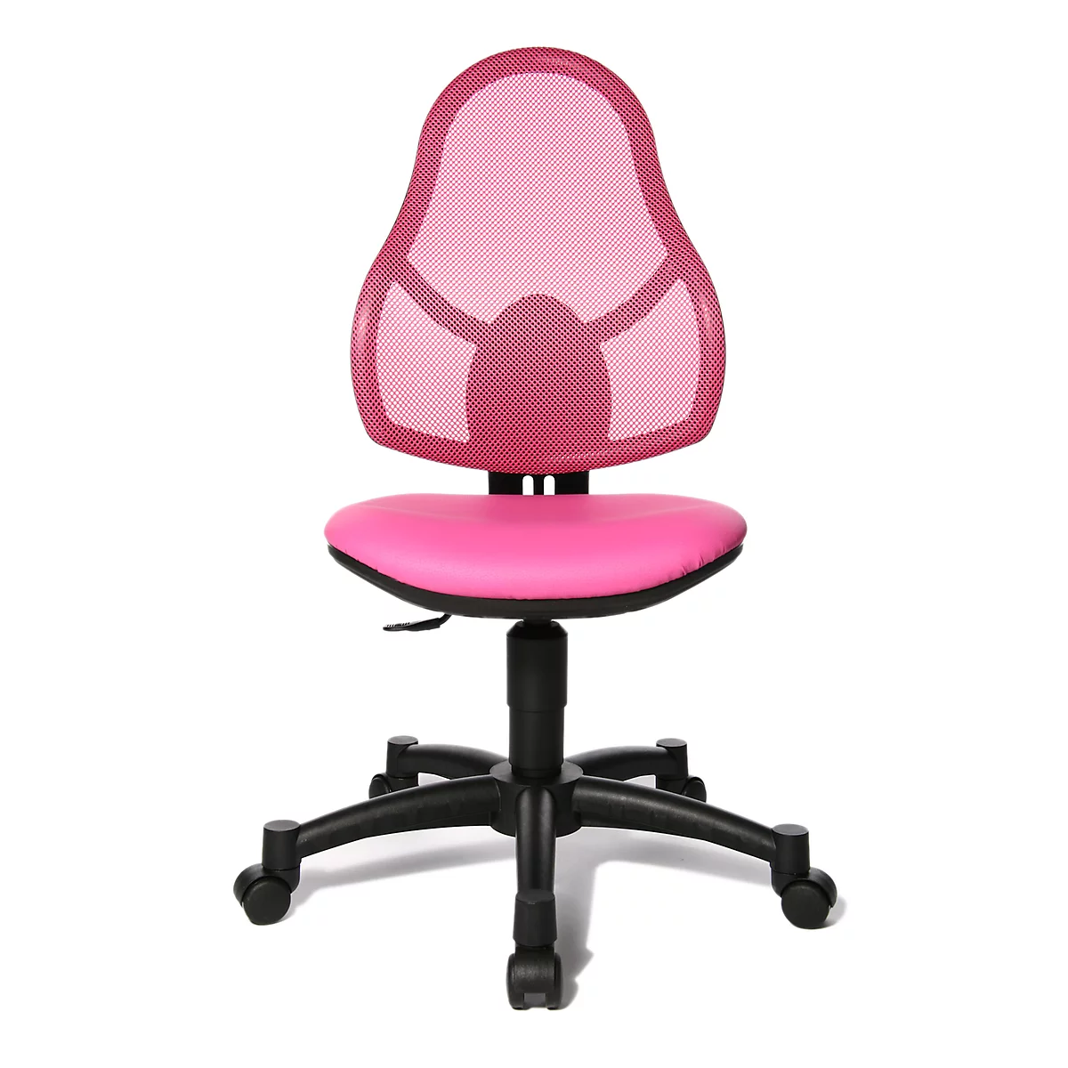 Topstar kinderdraaifauteuil Open Art Junior, zonder armleuningen, voorgevormde zitting, netrugleuning, roze/zwart