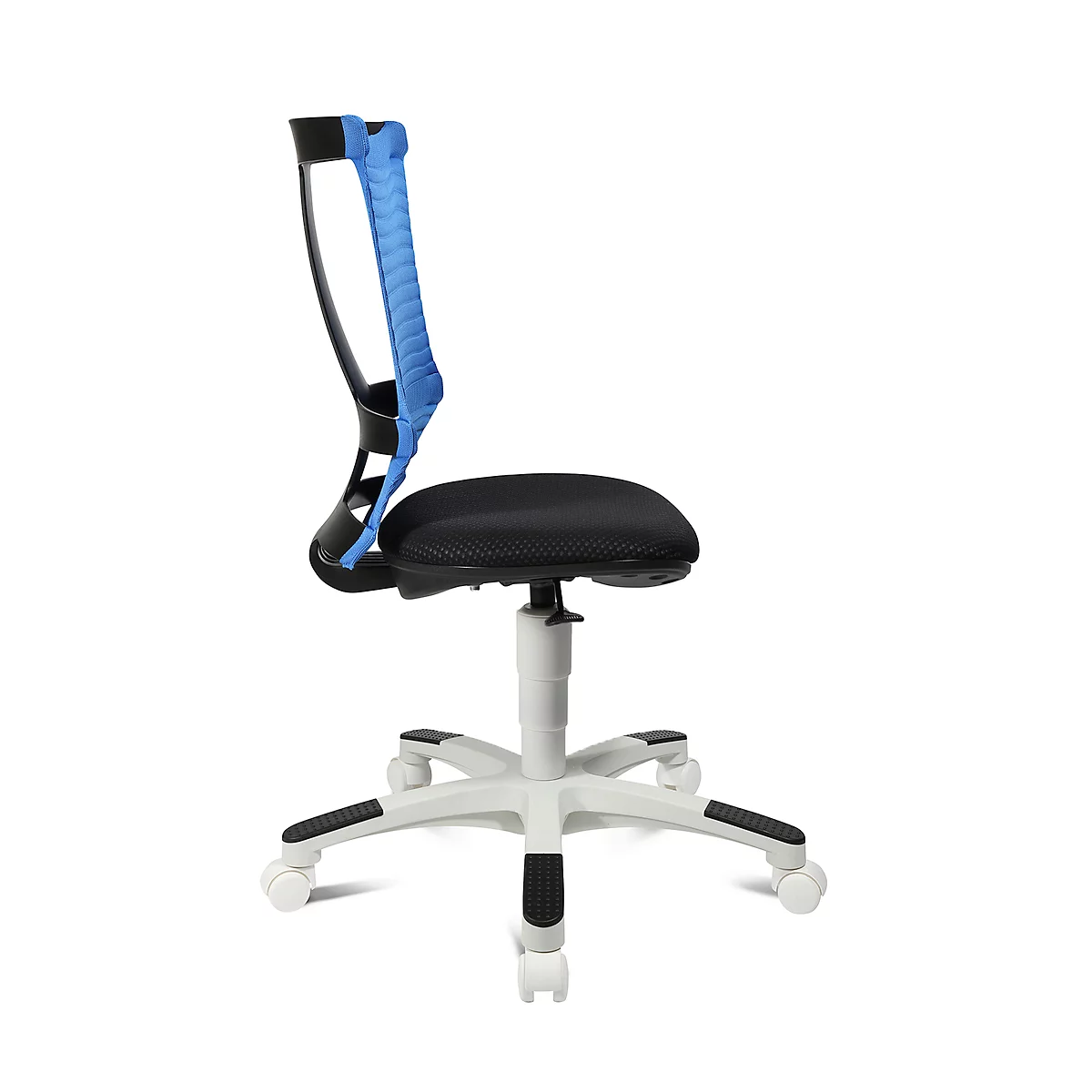 Topstar Kinderdrehstuhl S´neaker, ohne Armlehnen, Muldensitz, 3D-Netz-Rückenlehne, blau/schwarz/weiß