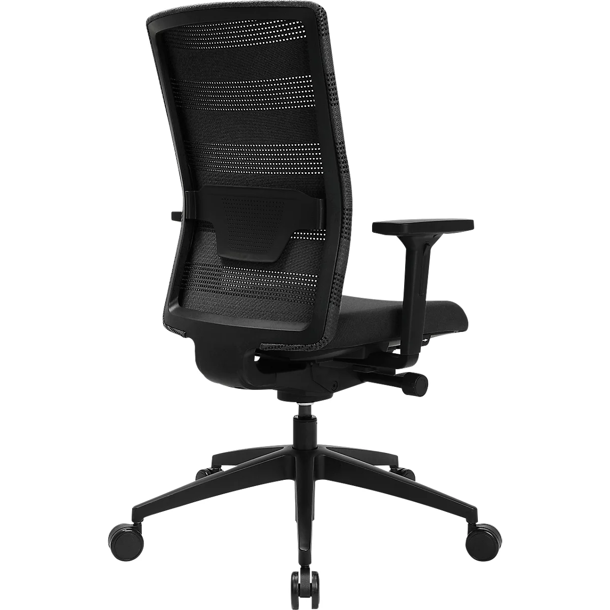 Topstar Sitness AirWork bureaustoel, met armleuningen, 3D auto-synchroon mechanisme, voorgevormde zitting, netrugleuning, zwart