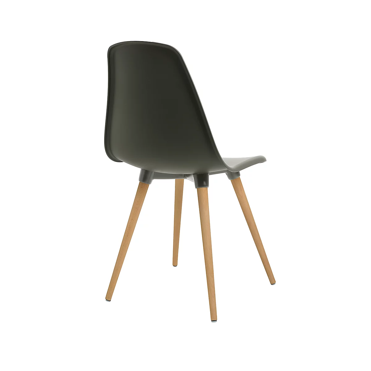 Topstar® T 2020 kuipstoel, 4-poot, desinfectiebestendig, zonder armleuningen, grijs/beuken