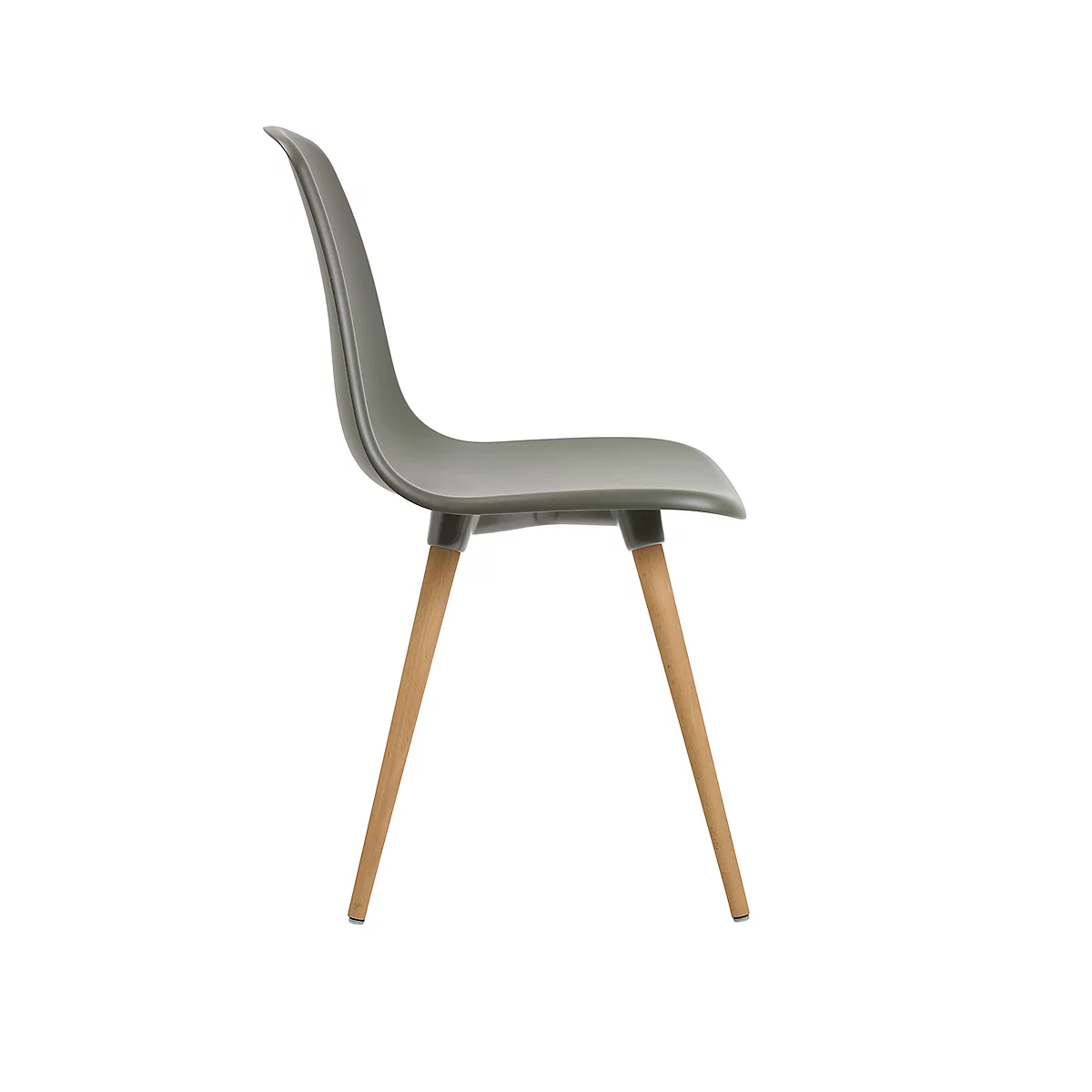 Topstar® T 2020 kuipstoel, 4-poot, desinfectiebestendig, zonder armleuningen, grijs/beuken