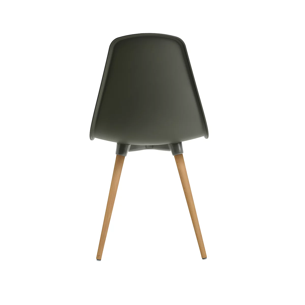 Topstar® T 2020 kuipstoel, 4-poot, desinfectiebestendig, zonder armleuningen, grijs/beuken