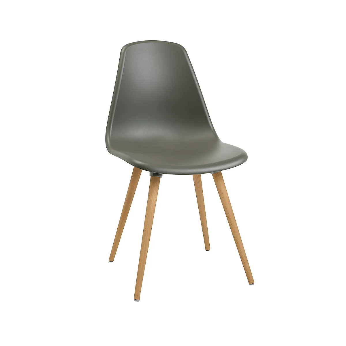 Topstar® T 2020 kuipstoel, 4-poot, desinfectiebestendig, zonder armleuningen, grijs/beuken