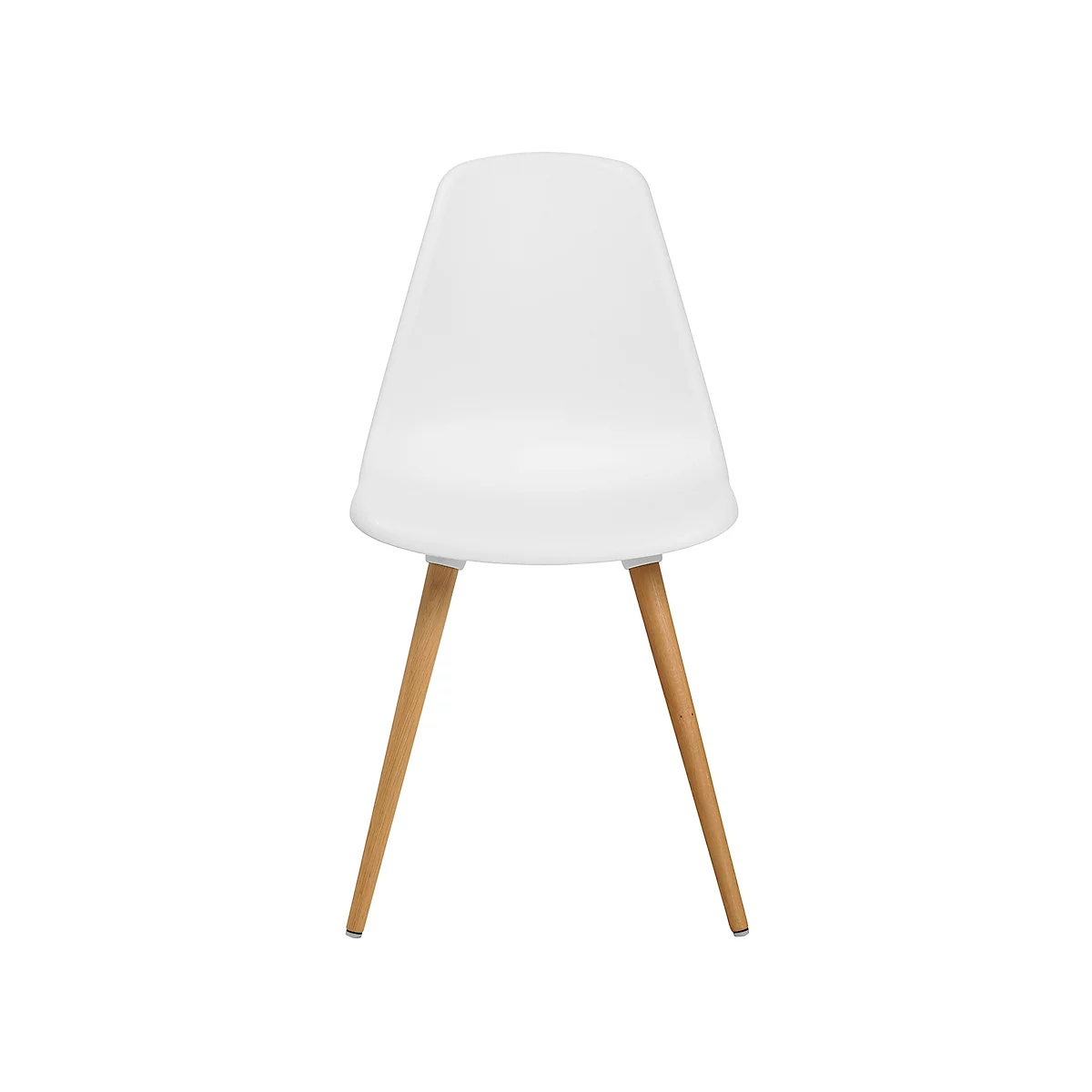 Topstar® T 2020 kuipstoel, 4-poot, desinfectiebestendig, zonder armleuningen, wit/beuken