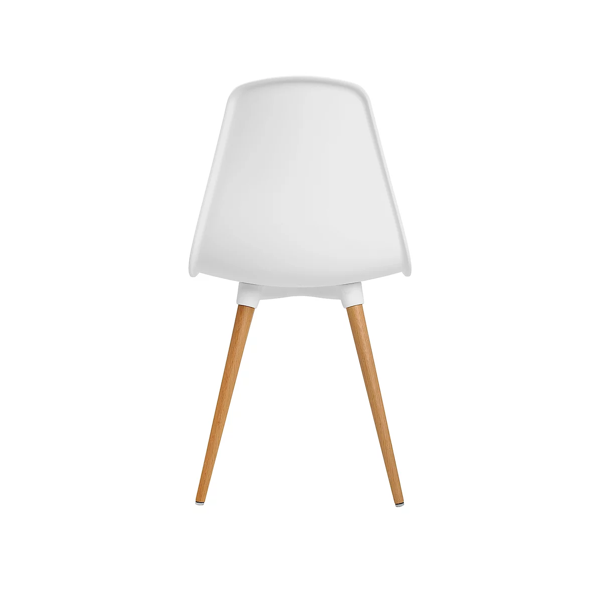 Topstar® T 2020 kuipstoel, 4-poot, desinfectiebestendig, zonder armleuningen, wit/beuken
