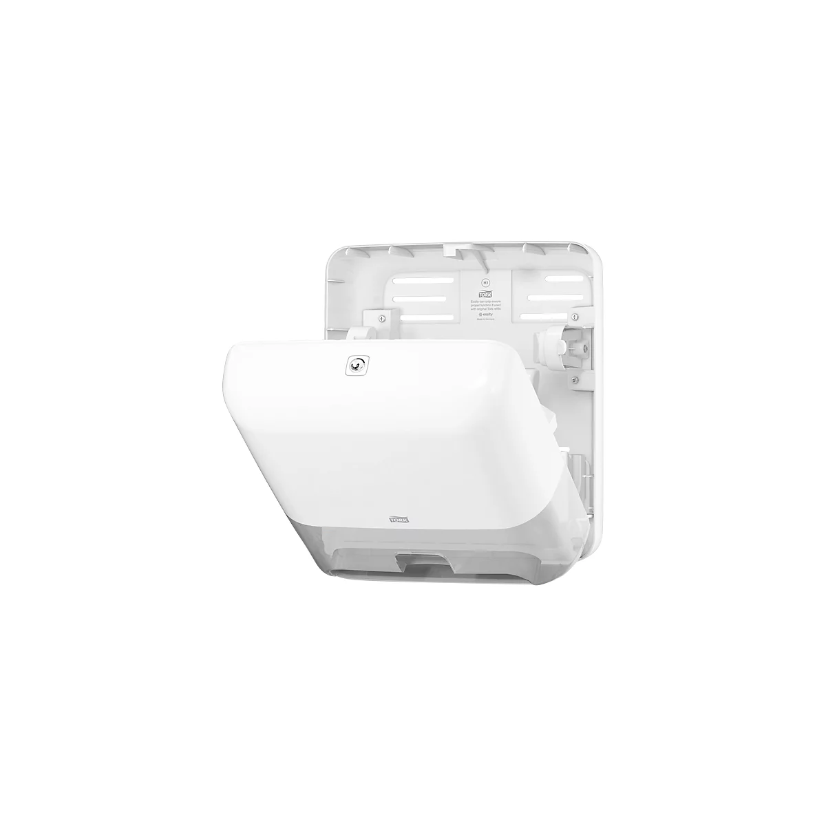 Tork® Distributeur d'essuie-mains en papier Matic® 551000, papier en rouleau, Elevation Design H1, longueur d'essuie-mains réglable, indicateur de niveau, blanc