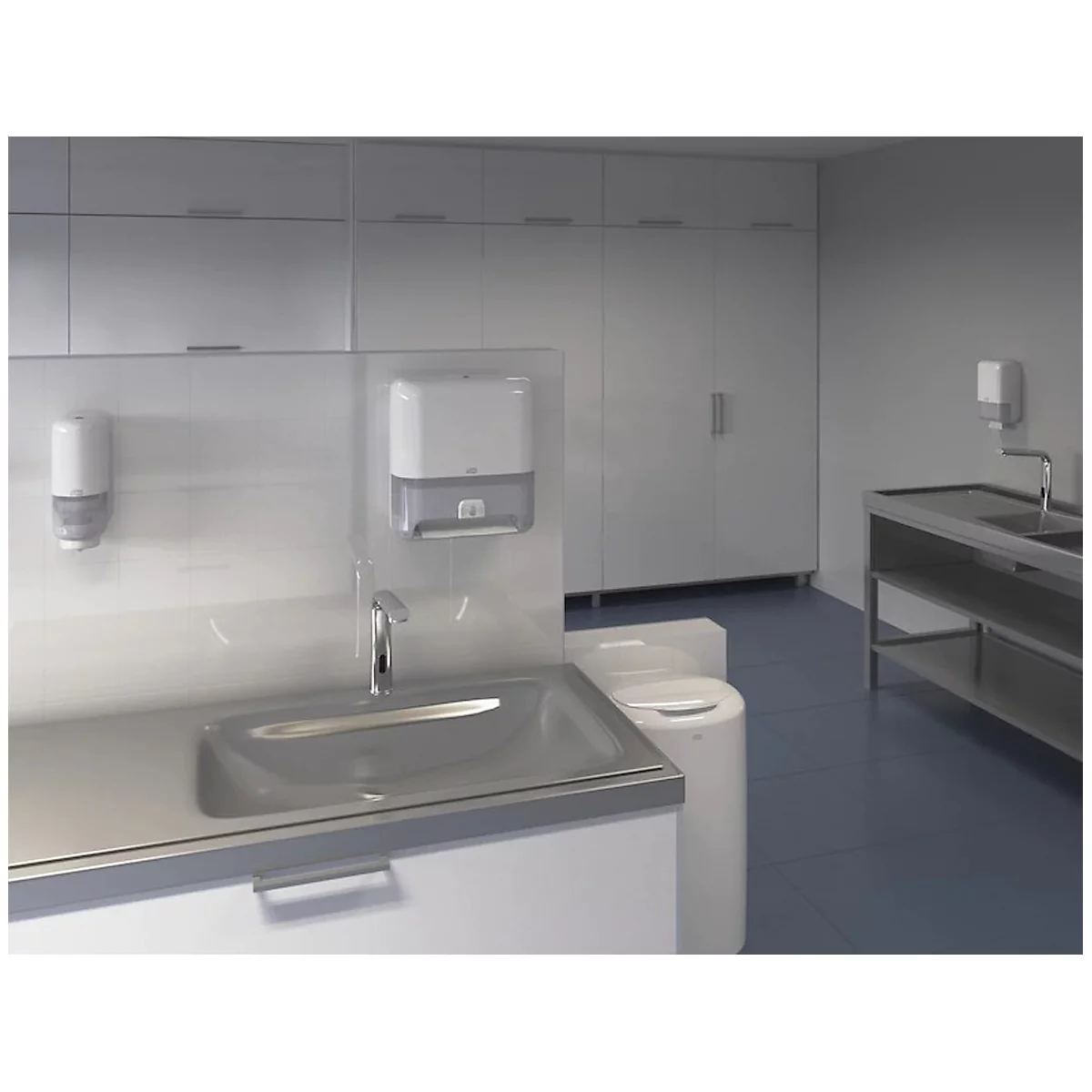 Tork® Distributeur d'essuie-mains en papier Matic® 551000, papier en rouleau, Elevation Design H1, longueur d'essuie-mains réglable, indicateur de niveau, blanc