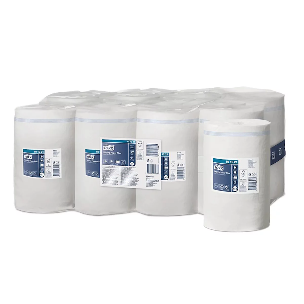 Tork® Essuie-tout multi-usages 101221, 2 plis, dévidage intérieur M1, L 75 m x l 215 mm, Ø 140 mm, 11 rouleaux de 74,90 m, blanc