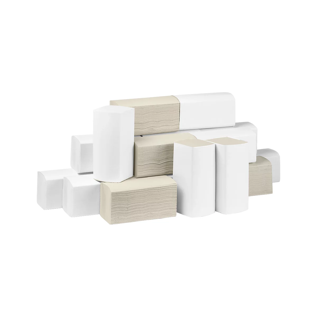 Tork® Falthandtücher 66424, 2-lagig, Zick-Zack Falzung, 15 Pack á 250 Blatt (3750 Tücher), naturweiß