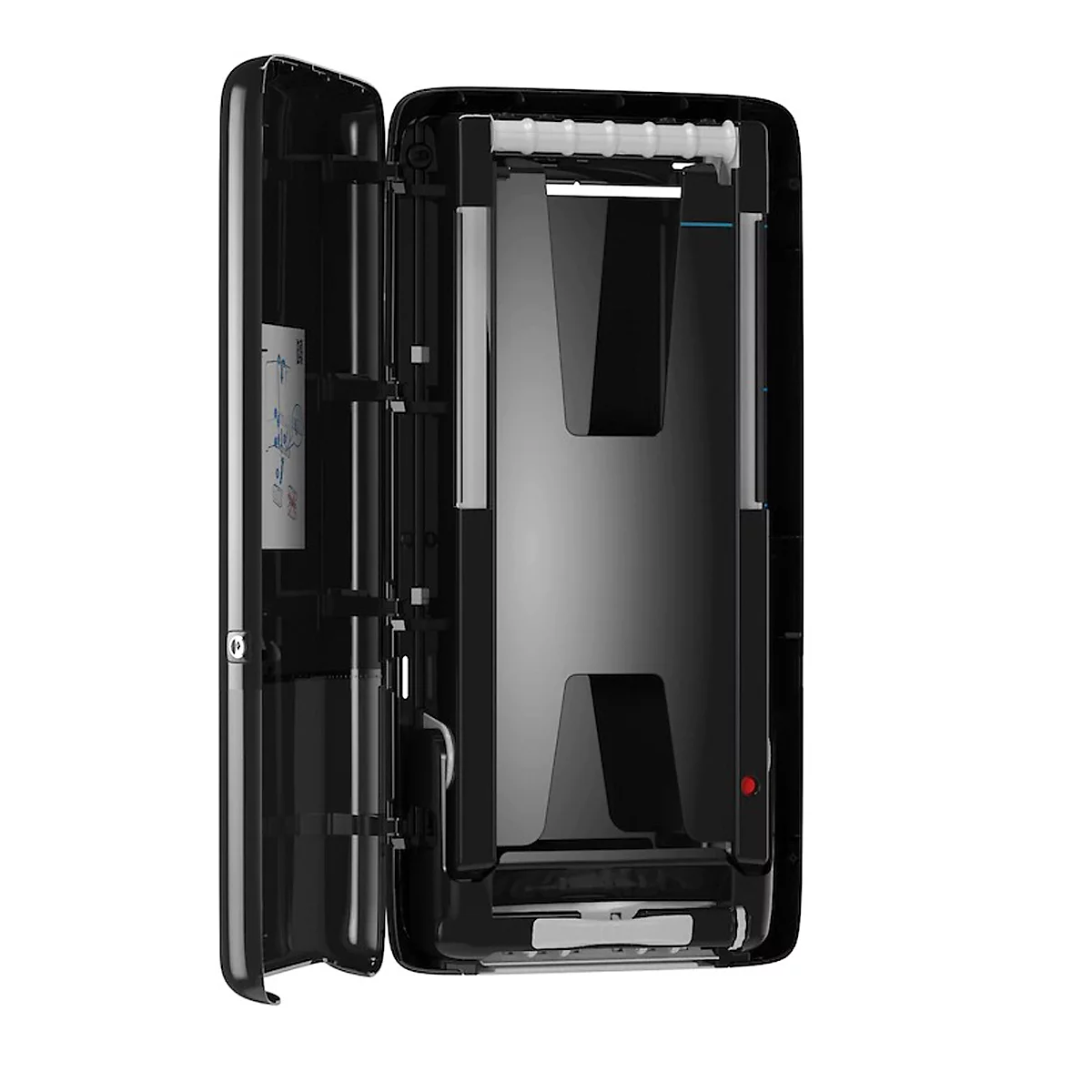 Tork® Handdoekdispenser PeakServe® H5 552508, voor Tork® doorlopende handdoeken, kunststof, zwart