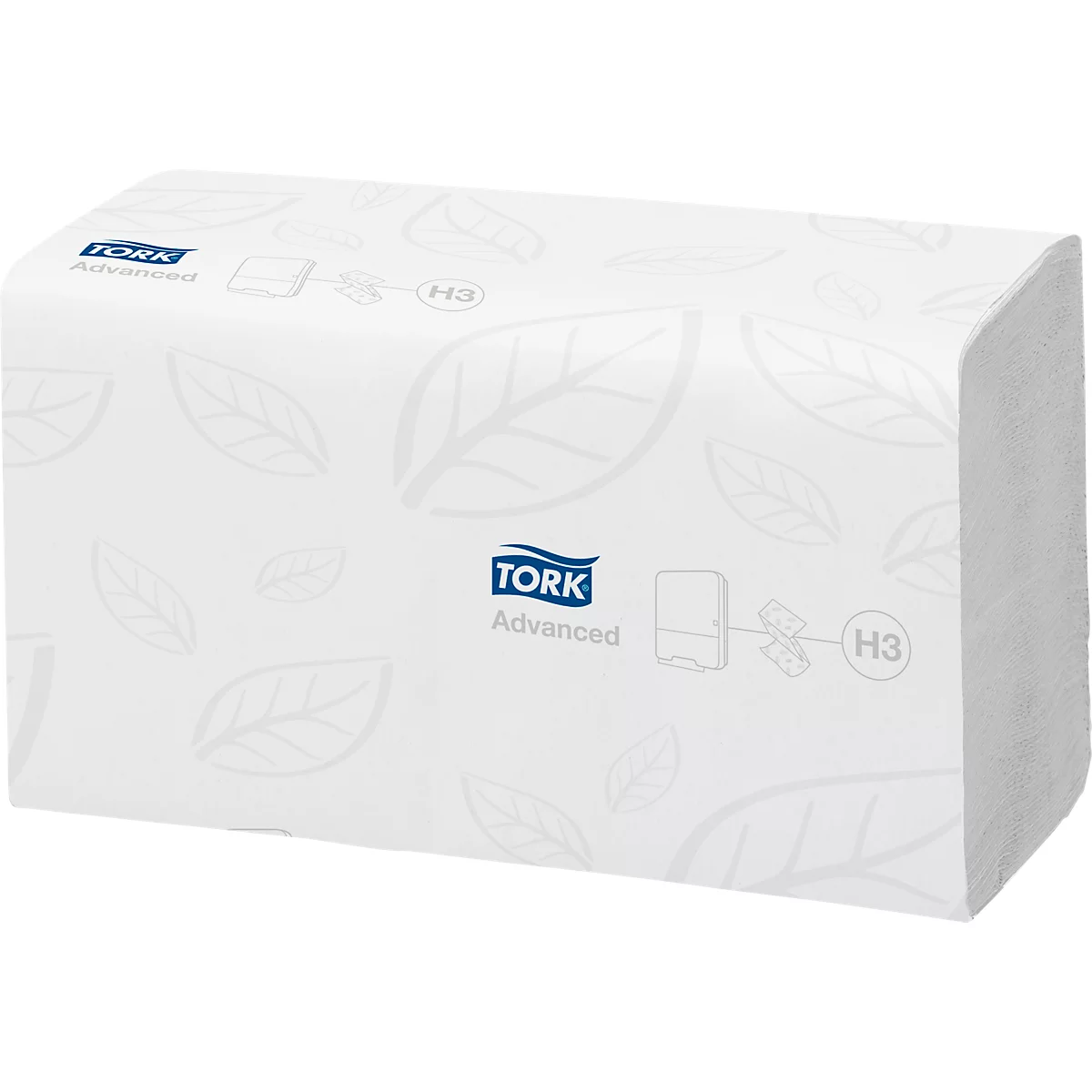 Tork® Paper towels Advanced® H3 290143, 2-laags, reliëf, zigzag gevouwen, 15 pak á 250 vellen (3750 handdoeken), FSC®-papier, wit