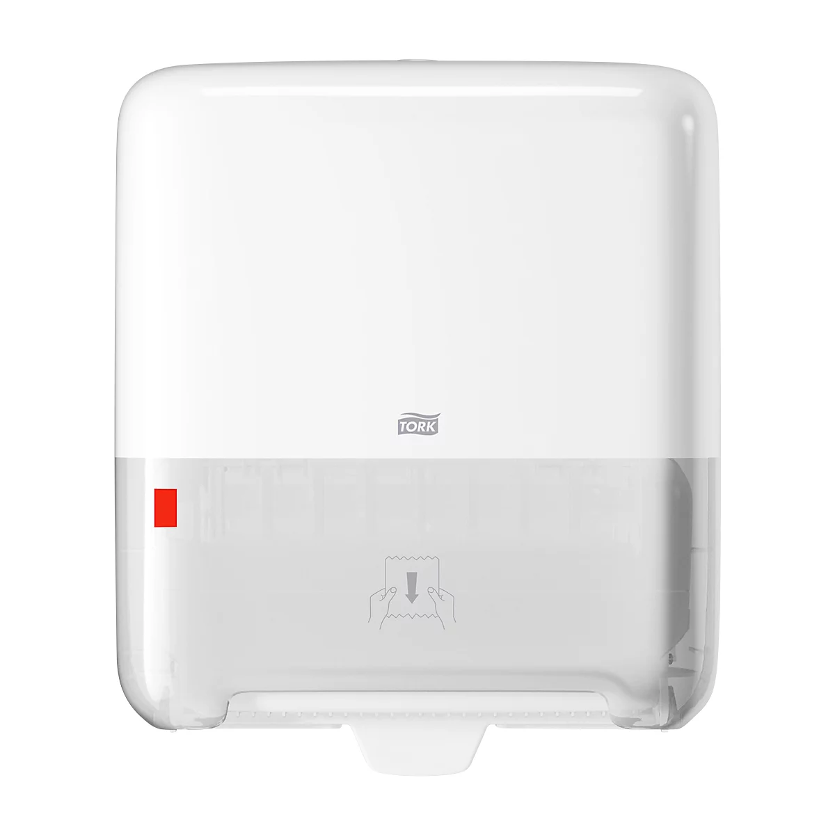Tork® Papieren handdoekdispenser Matic® 551000, papierrol, Elevation Design H1, handdoeklengte instelbaar, vulstandindicator, wit