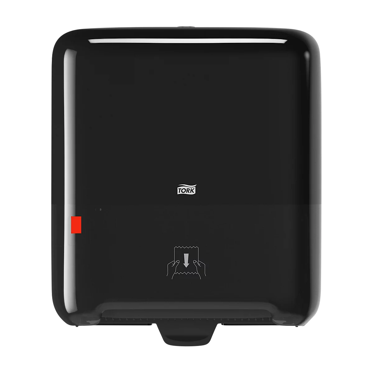 Tork® Papieren handdoekdispenser Matic® 551008, papierrol, Elevation Design H1, handdoeklengte instelbaar, vulstandindicator, zwart