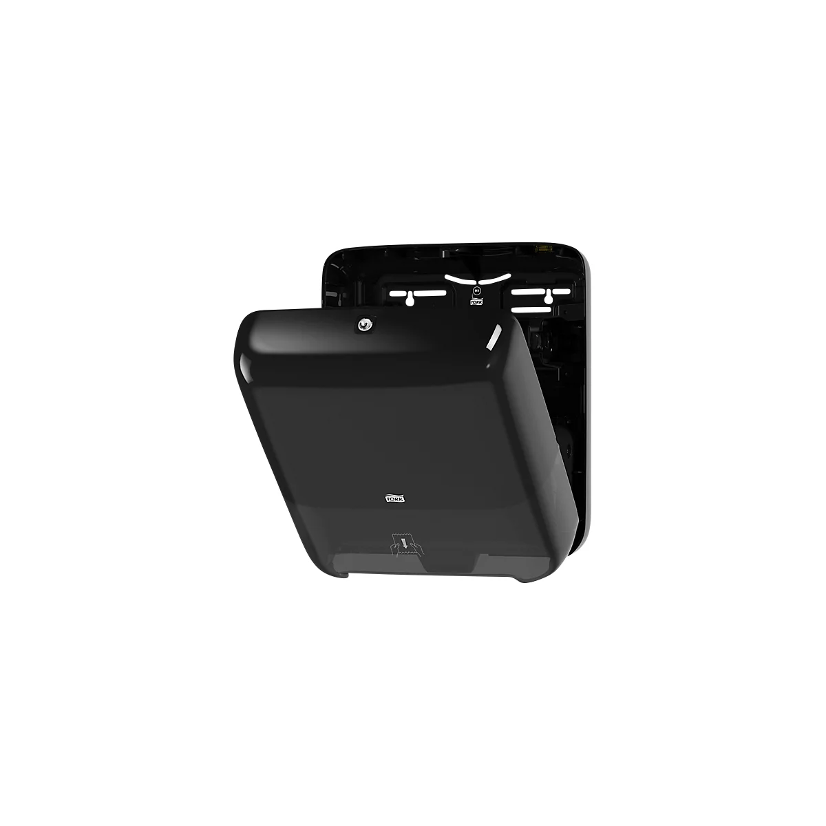 Tork® Papierhandtuchspender Matic® 551008, Rollenpapier, Elevation Design H1, Handtuchlänge einstellbar, Füllstandanzeige, schwarz