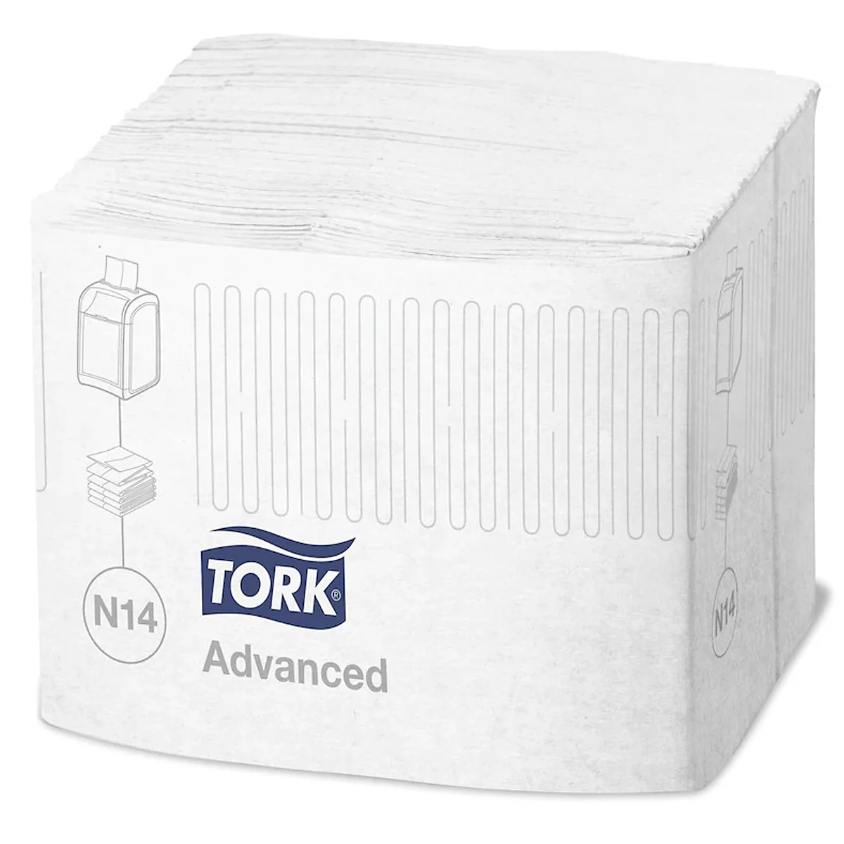 Tork® Servietten Xpressnap Fit® 15830, 2-lagig, für Serviettenspender, platzsparende Falzung, Karton á 6 Pack á 720 Stk. (4320 Servietten), weiß