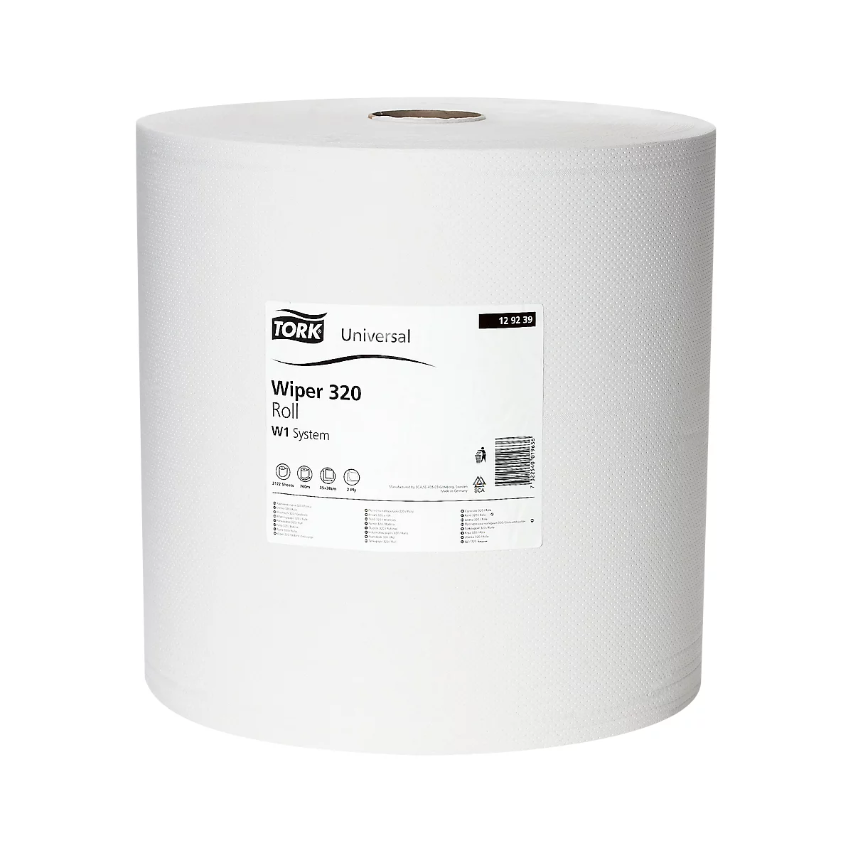 TORK® Toalla de papel estándar 320, 370 x 340 mm, 1 rollo