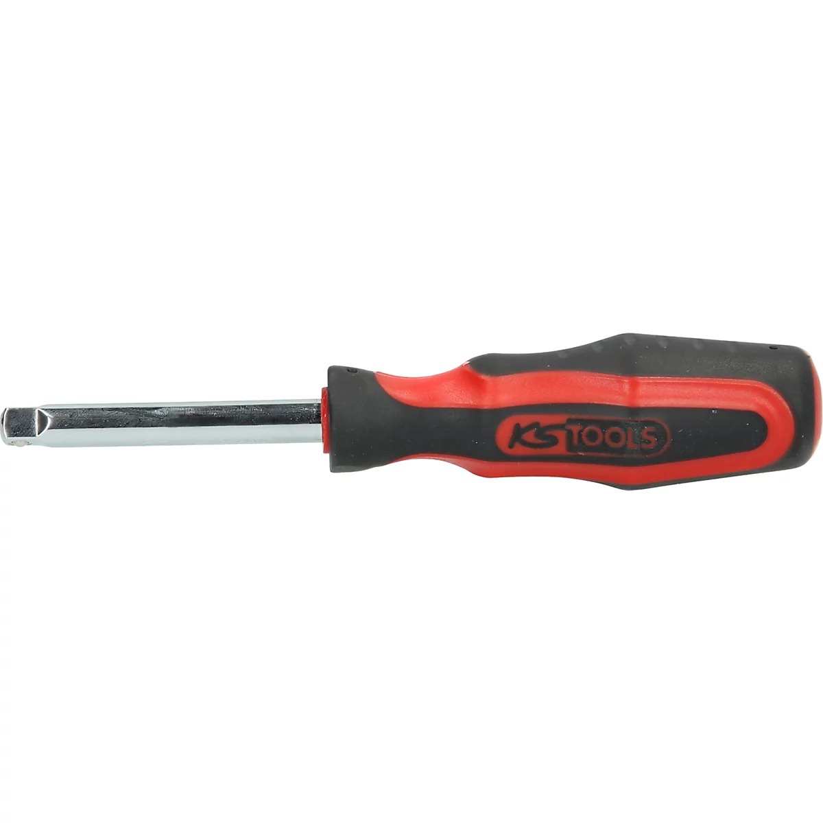 Le tournevis est rouge et noir avec l'inscription KS TOOLS.