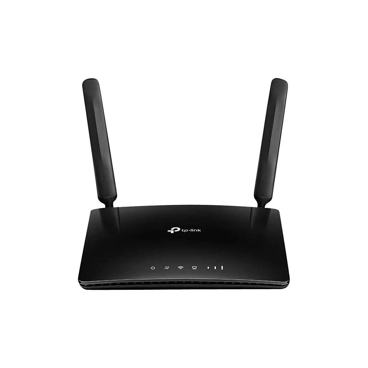 Routeur Wi-Fi noir TP-Link avec deux antennes.