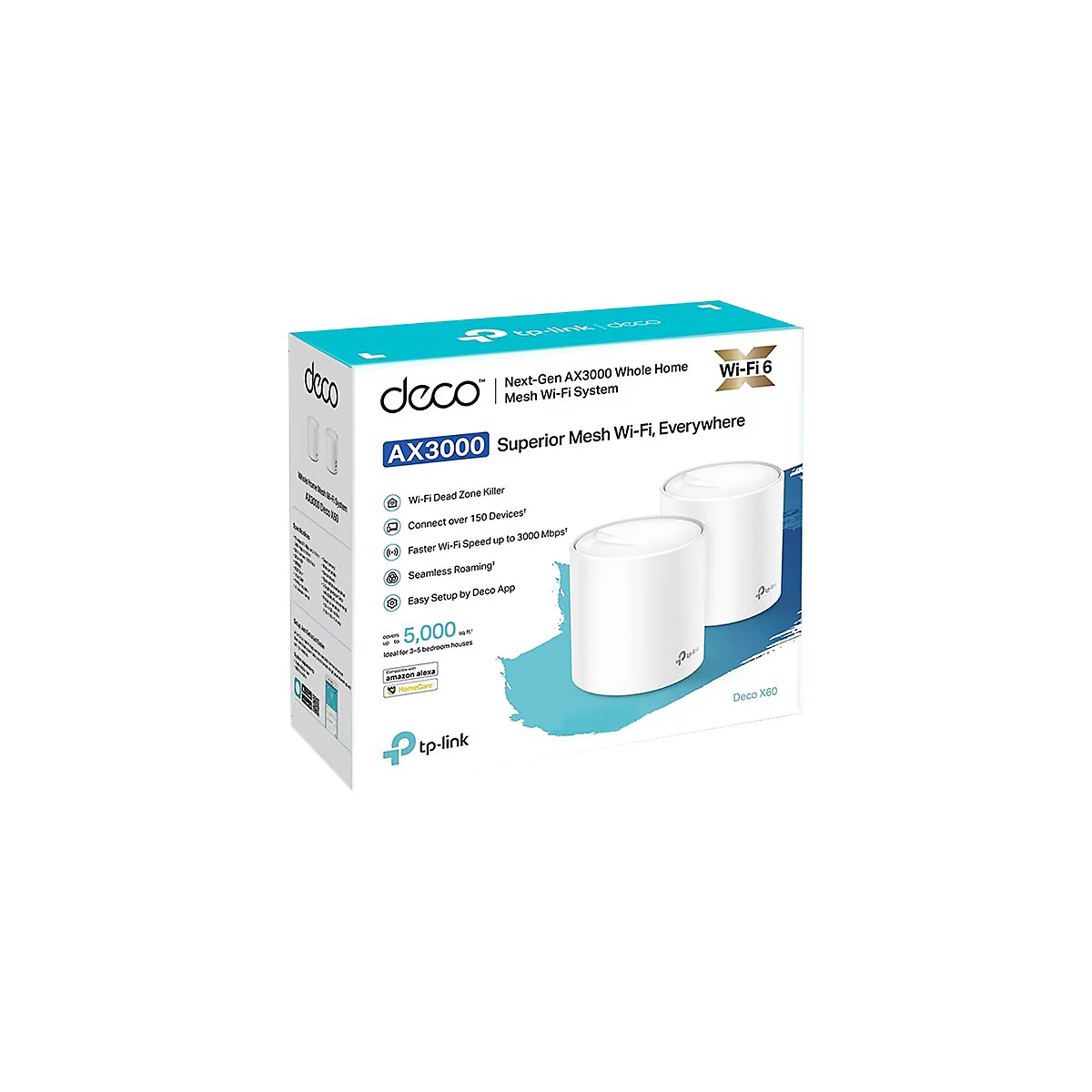 TP-Link Deco X60 - système Wi-Fi - 802.11a/b/g/n/ac/ax - de bureau