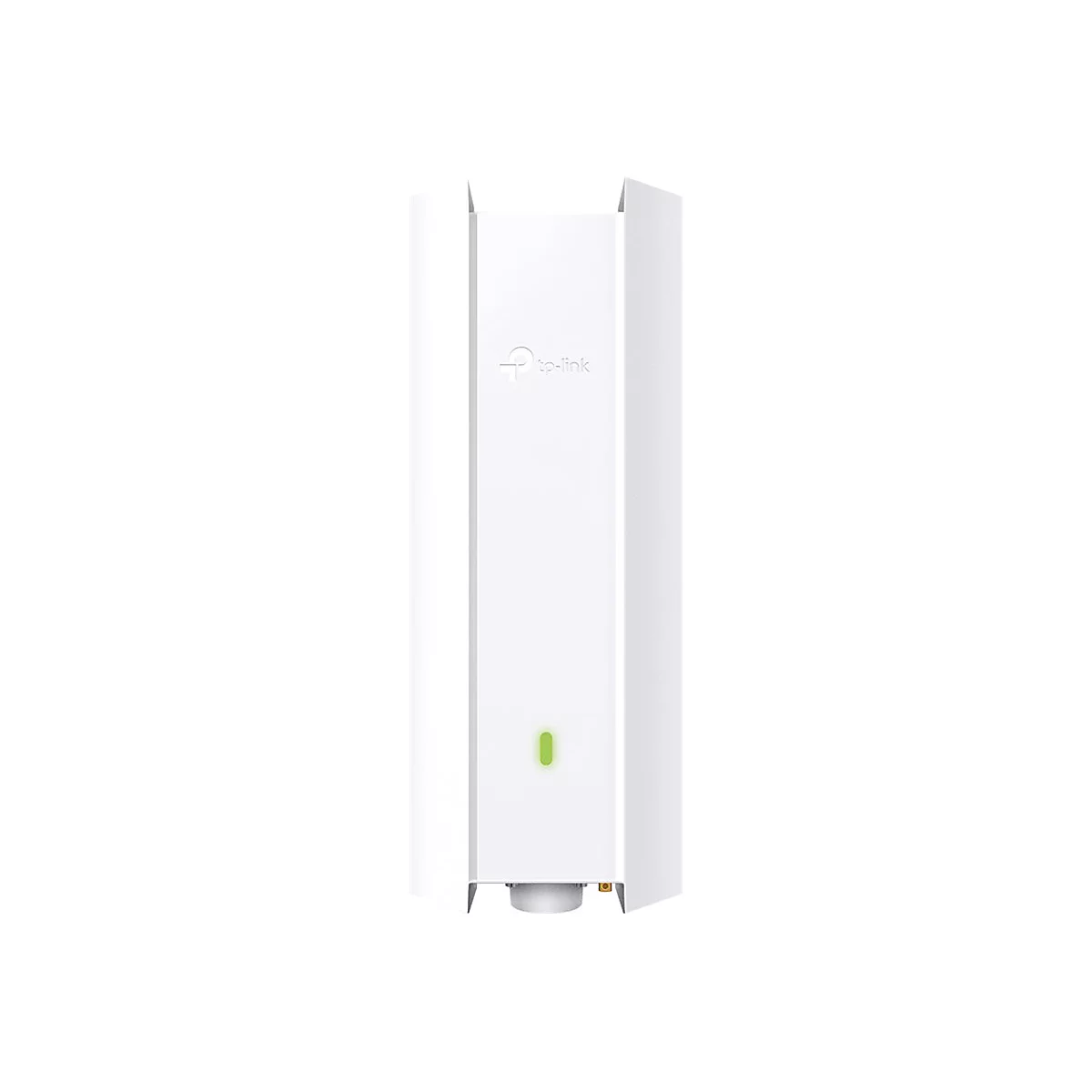 Appareil TP-Link blanc, oblong, avec une lumière verte. Logo TP-Link en haut.