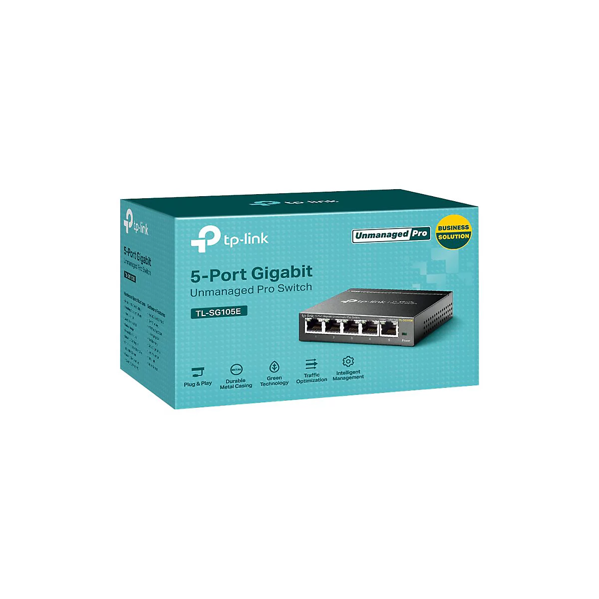 TP-Link Easy Smart TL-SG105E - Switch - 5 Anschlüsse