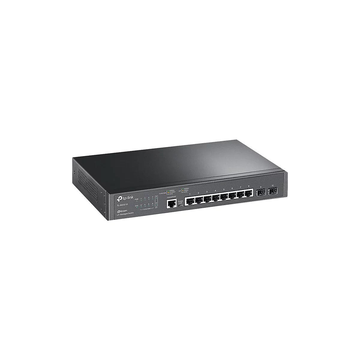 TP-Link JetStream TL-SG3210 V3 - Switch - managed - 8 x 10/100/1000 + 2 x Gigabit SFP - Desktop, an Rack montierbar