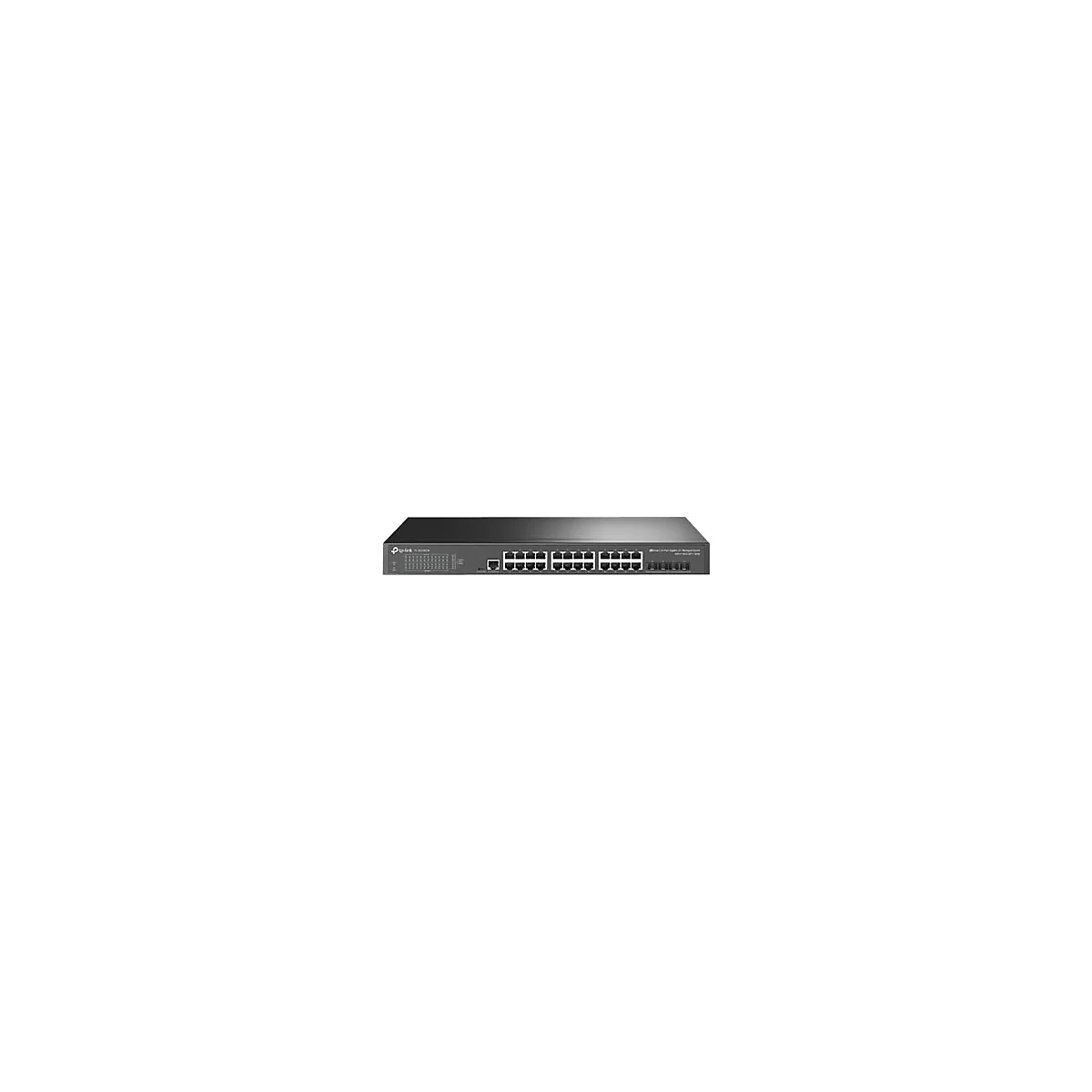 TP-Link JetStream TL-SG3428X-UPS V1 - Switch - managed - 24 x 10/100/1000 + 4 x 10 Gigabit SFP+ - an Rack montierbar