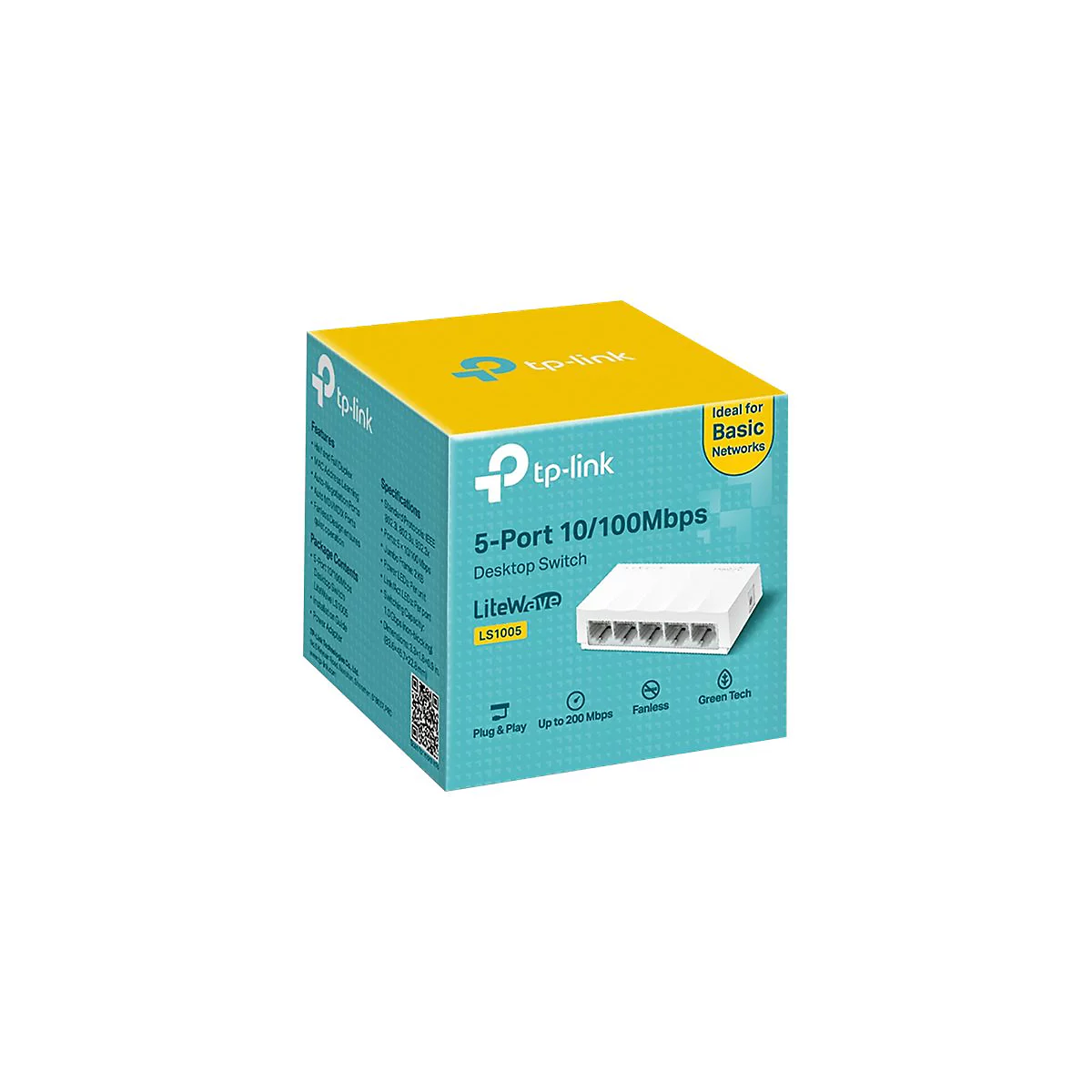 TP-Link LiteWave LS1005 - Switch - unmanaged - 5 x 10/100 - Desktop