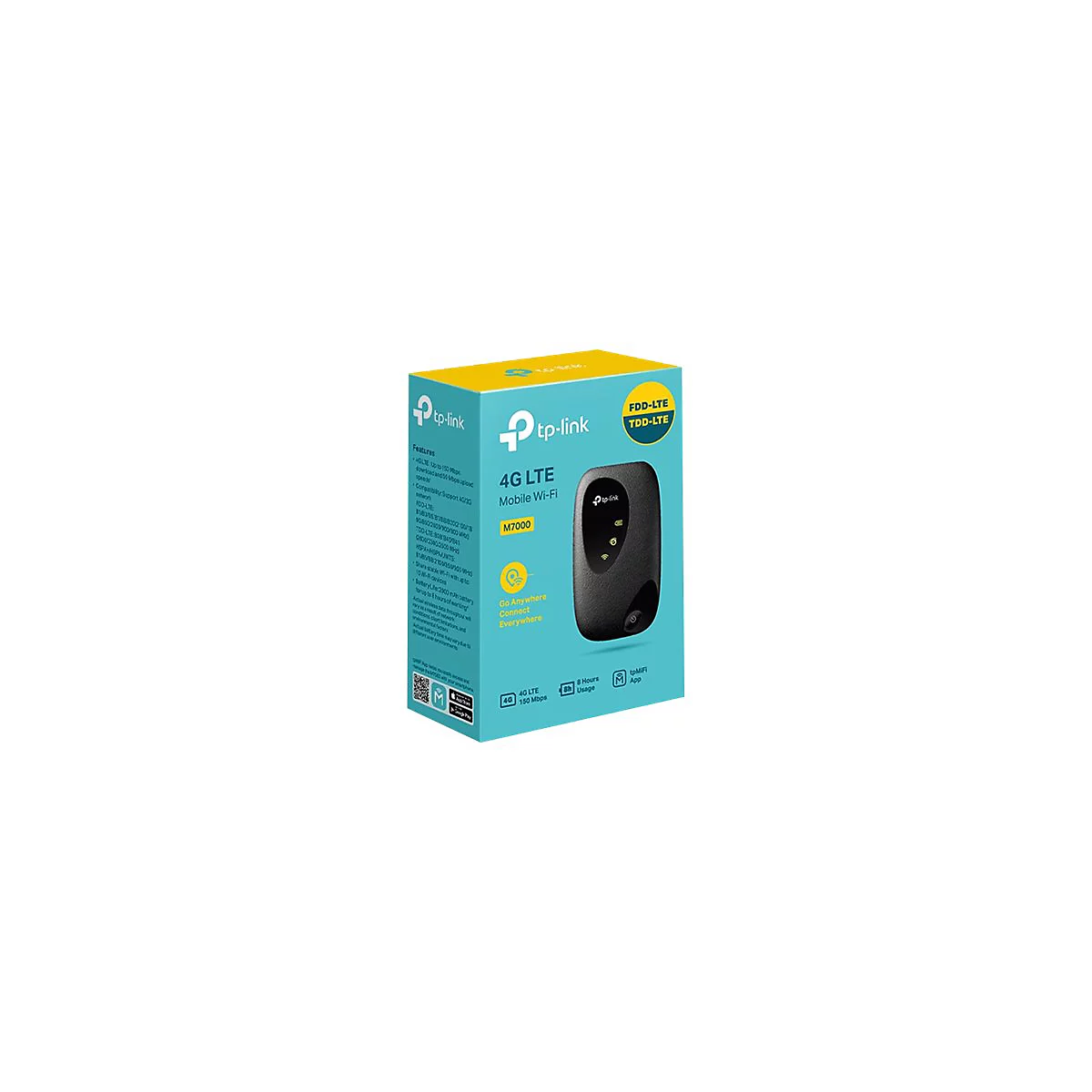 TP-Link M7000 - Mobiler Hotspot - 4G LTE - 150 Mbps - 802.11b/g/n
