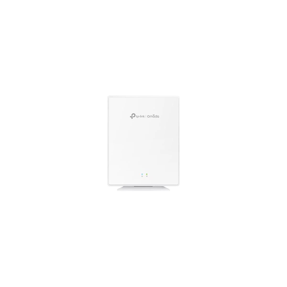 Weißes WLAN-Gerät von TP-Link Omada mit blauen und grünen LEDs.