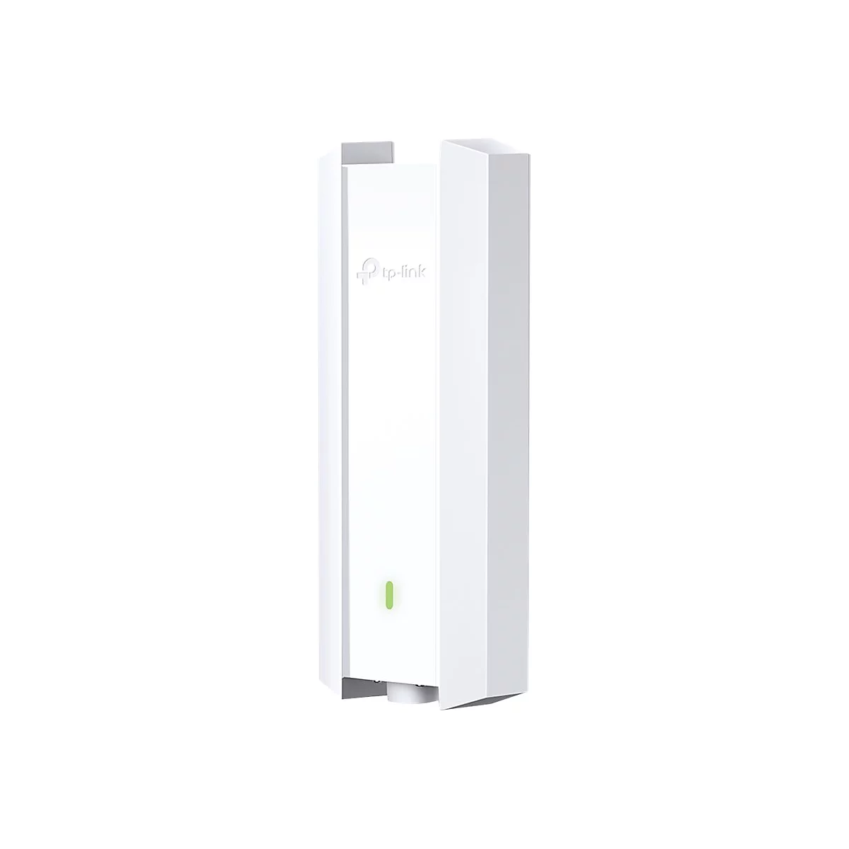 Appareil TP-Link rectangulaire blanc, une lumière verte est allumée en bas.