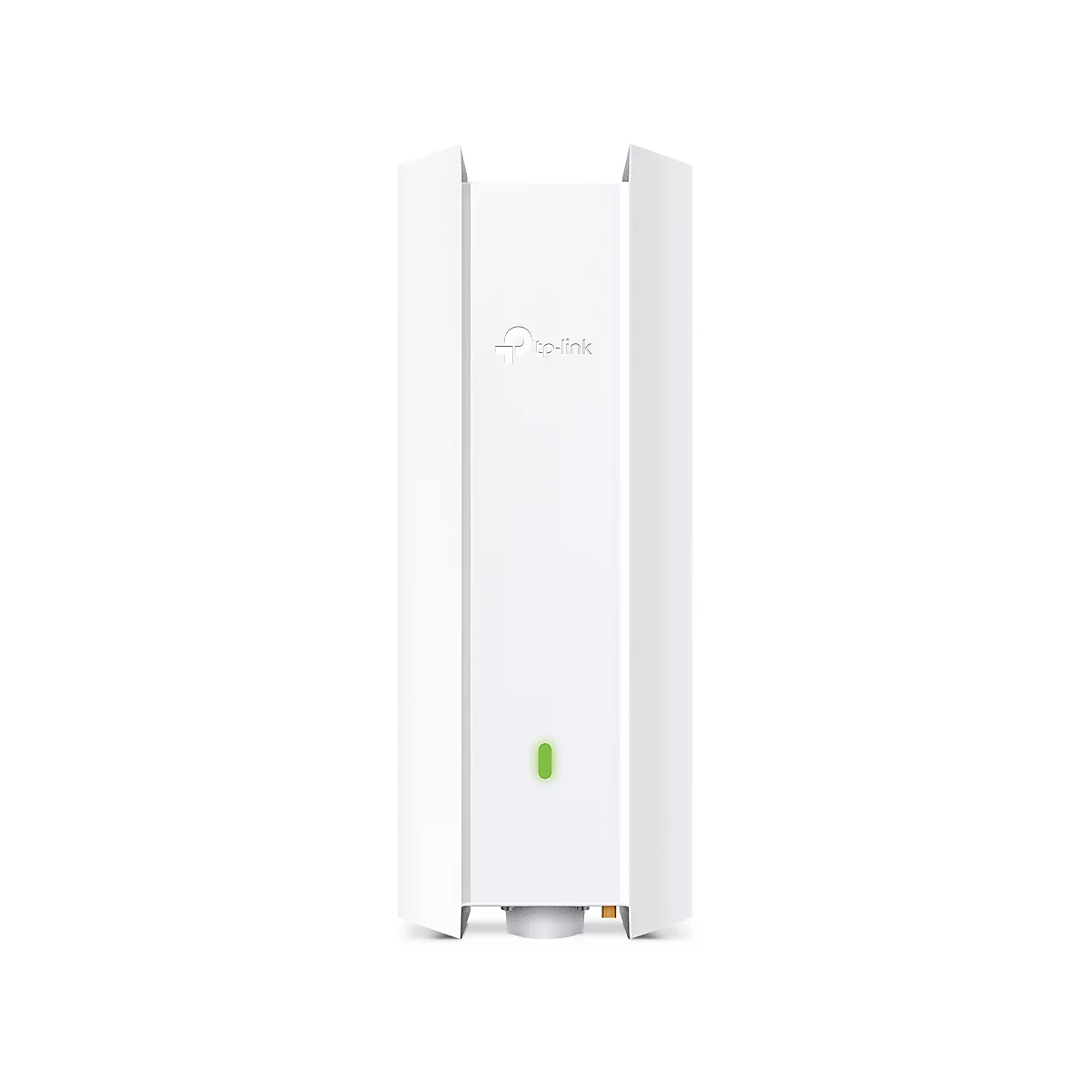 Appareil WiFi TP-Link blanc avec bande lumineuse verte et logo.